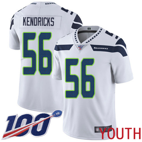 Seattle Seahawks Limited White Youth Mychal Kendricks Road Jersey NFL Football #56 100th Season Vapor Untouchable